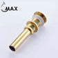 Metal Push Pop Up Sink Drain Without Overflow Shiny Gold Finish