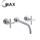 Wall Mounted Bathroom Faucet Double Handle With Rough-in Valve Chrome Finish