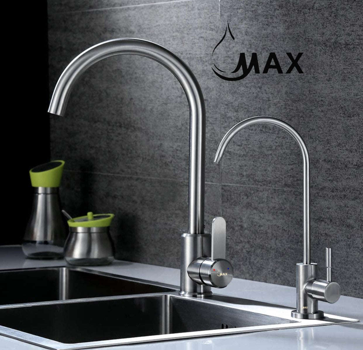 Water Filter Faucet Single Handle Non-Air-Gap Drinking Water Beverage Faucet Brushed Nickel Finish