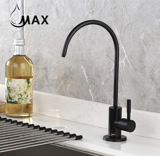 Water Filter Faucet Single Handle Non-Air-Gap Drinking Water Beverage Faucet Matte Black Finish