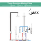 Ceiling Shower System Set Two Function With 6 Body Jets Chrome Finish