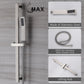 Square Single-Setting Slide Bar Hand Shower In Brushed Nickel Finish
