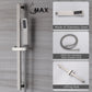 Square Wall Mounted Shower System Two Functions With Hand-Held Slide Bar Brushed Nickel