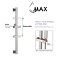 Square Single-Setting Slide Bar Hand Shower In Brushed Nickel Finish