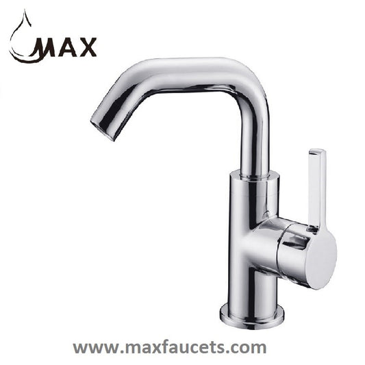 Swivel Side Handle Bathroom Faucet In Chrome Finish