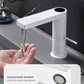 Smart Bathroom Faucet Digital Screen Side Handle White Finish