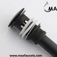 Solid Brass Push Pop Up Sink Drain With Overflow Matte Black Finish