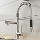 Pull-Down Flexible Kitchen Faucet With Separate Pot Filler Spout 17" In Chrome Finish
