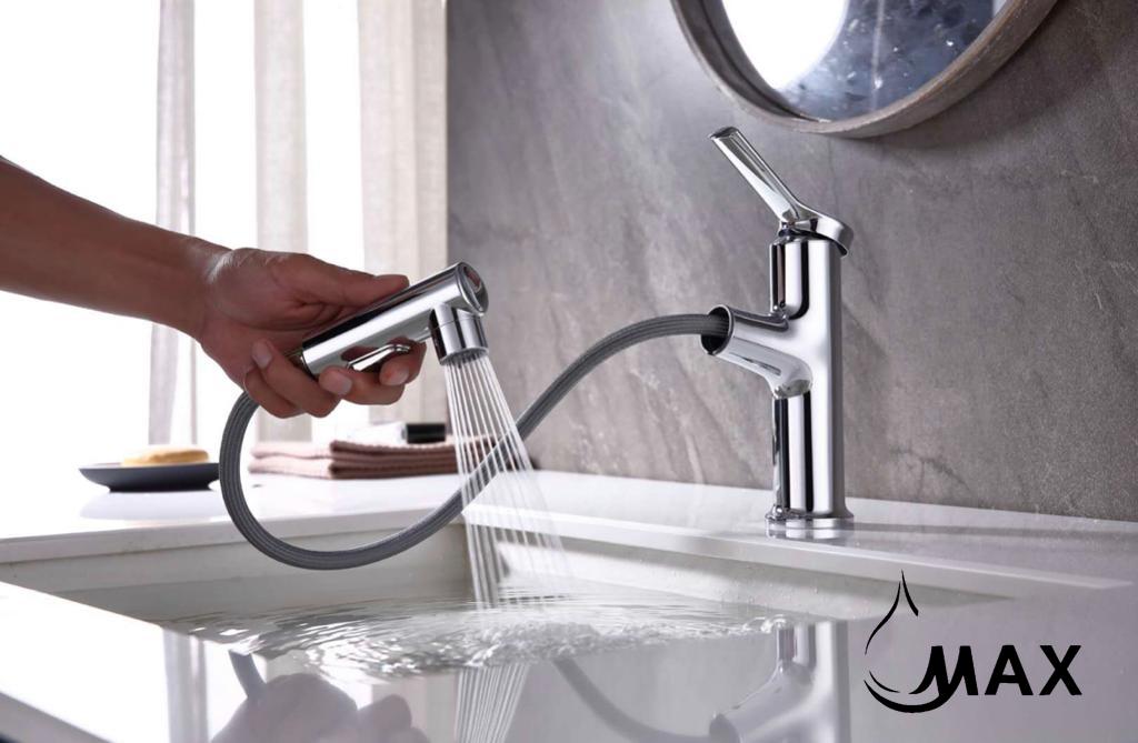 Pull-Out Bathroom Faucet 3 Functions In Chrome Finish
