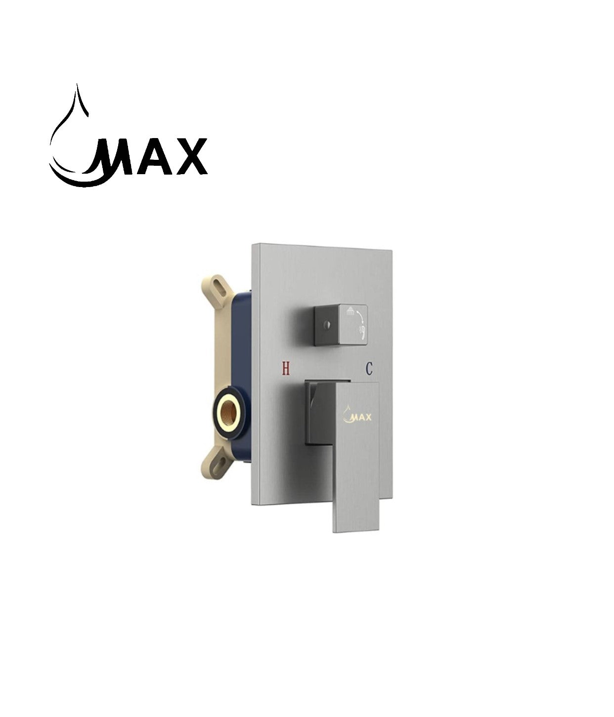 Pressure Balance Shower Valve Two Functions Brushed Nickel