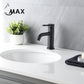 Single Handle Bathroom Faucet Round Design Matte Black Finish