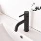 Single Handle Bathroom Faucet Round Design Matte Black Finish