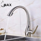 Gooseneck Kitchen Faucet Single Handle Pull-Out 14" Brushed Nickel Finish