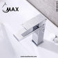 Single Handle Bathroom Faucet Elegance Square Design Chrome Finish