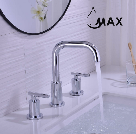 Two Handle Widespread Bathroom Faucet Chrome Finish