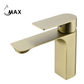 Single Handle Bathroom Faucet Elegance Design Brushed Gold Finish