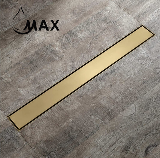 36 Inches Linear Shower Drain with Cover Brushed Gold