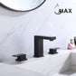 Two Handle Widespread Bathroom Faucet Matte Black