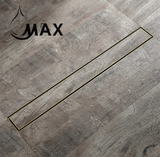 36 Inches Linear Shower Drain with Cover Brushed Gold