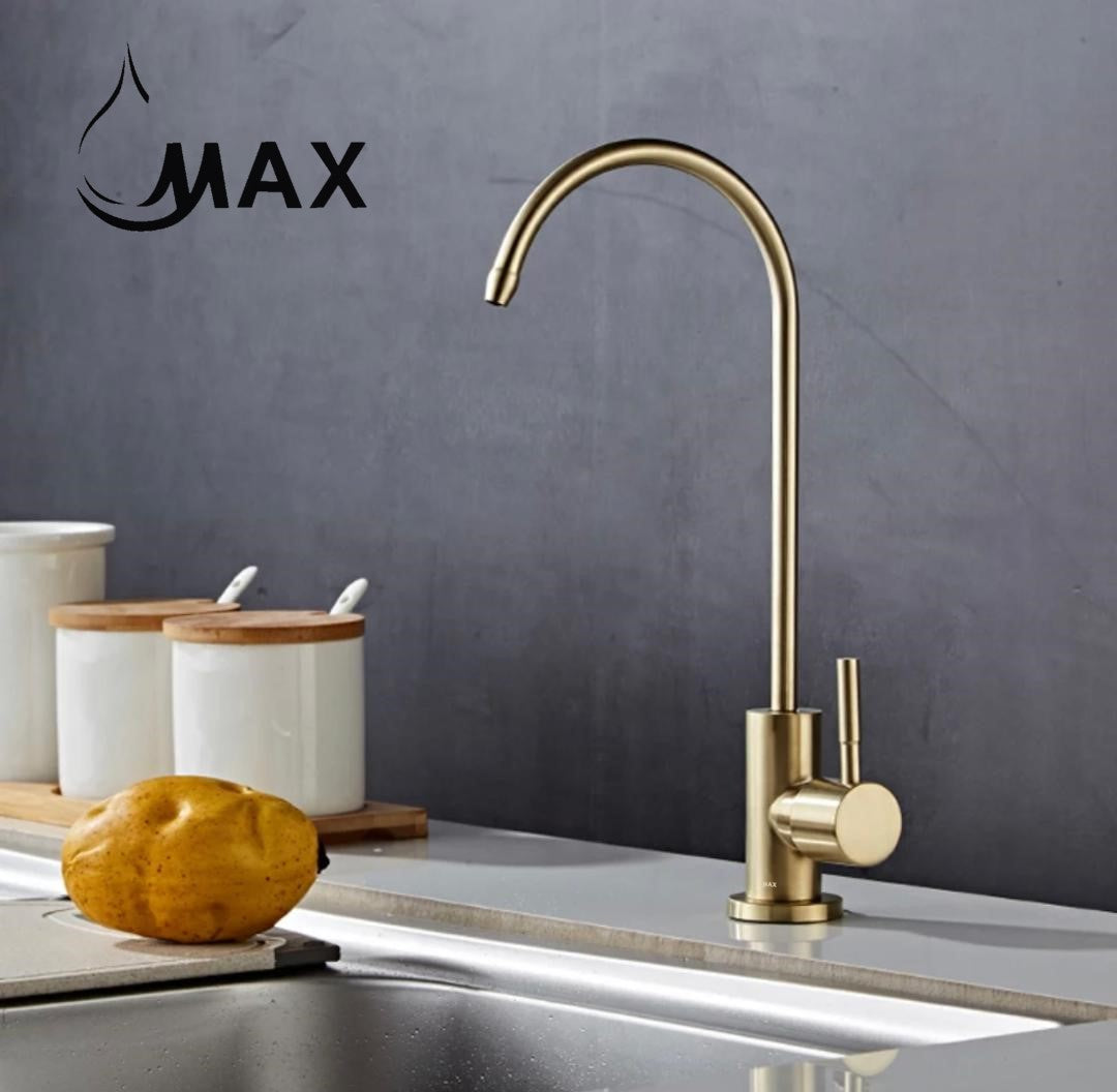 MAX Faucets Brushed Gold Water Filter Faucet – Single Handle, Non-Air Gap, Drinking Water & Beverage Tap
SKU: MN-30430-BG-D