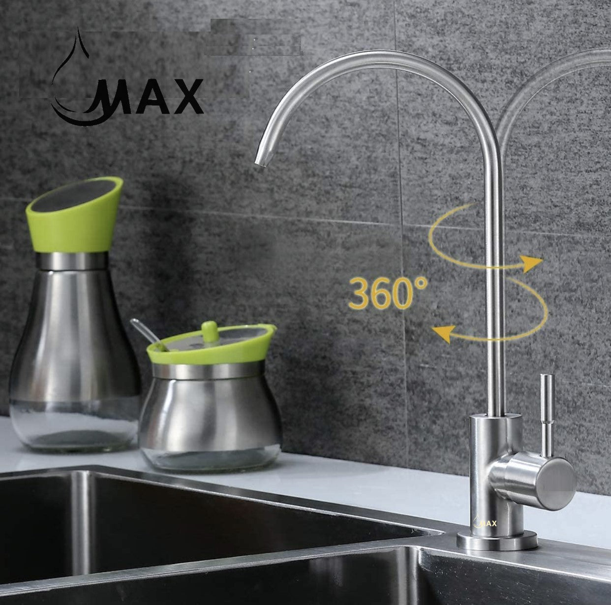 MAX Faucets Brushed Nickel Water Filter Faucet – Single Handle, Non-Air Gap, Drinking Water & Beverage Tap
SKU: MN-30430-BN
