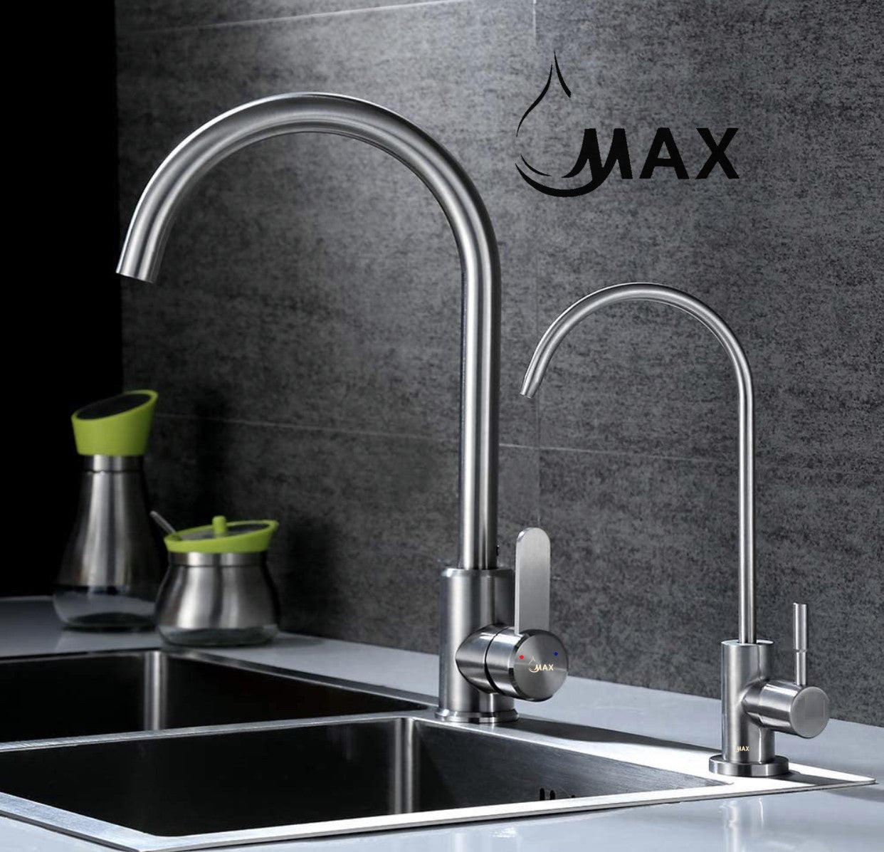 MAX Faucets Brushed Nickel Water Filter Faucet – Single Handle, Non-Air Gap, Drinking Water & Beverage Tap
SKU: MN-30430-BN
