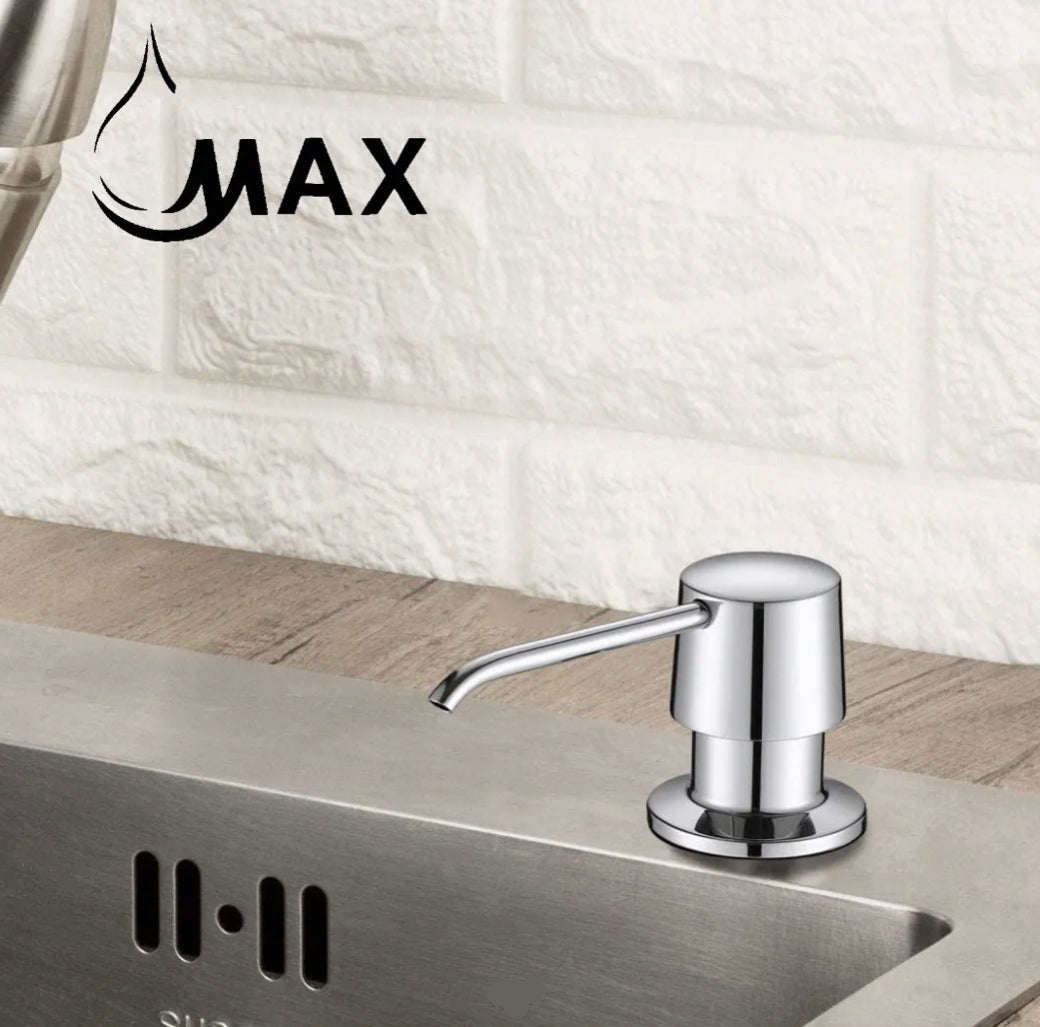 MAX Faucets | Chrome Soap and Lotion Dispenser – 360° Swivel, Refillable, 17oz Capacity MP-12122-C