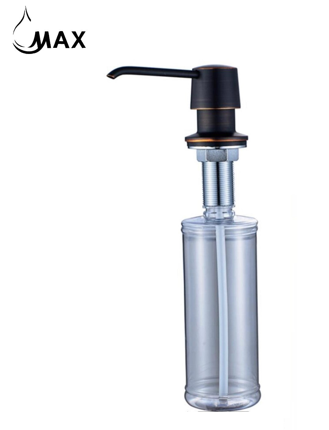 MAX Faucets | Oil Rubbed Bronze Soap and Lotion Dispenser – 360° Swivel, Refillable, 17oz Capacity MP-12122-ORB