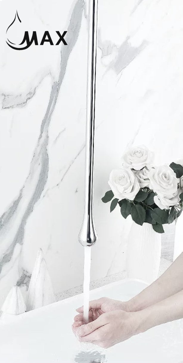 MAX Faucets | Smart Touchless Ceiling-Mounted Bathroom Faucet – Chrome Finish