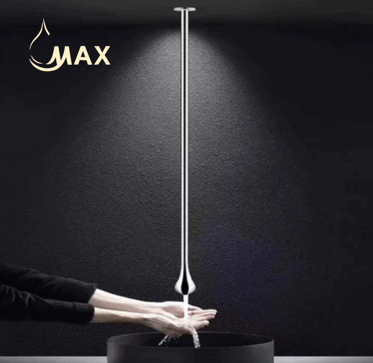 MAX Faucets | Smart Touchless Ceiling-Mounted Bathroom Faucet – Chrome Finish