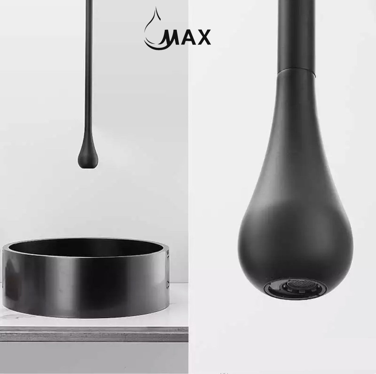MAX Faucets Smart Touchless Ceiling-Mounted Bathroom Faucet – Matte Black Finish