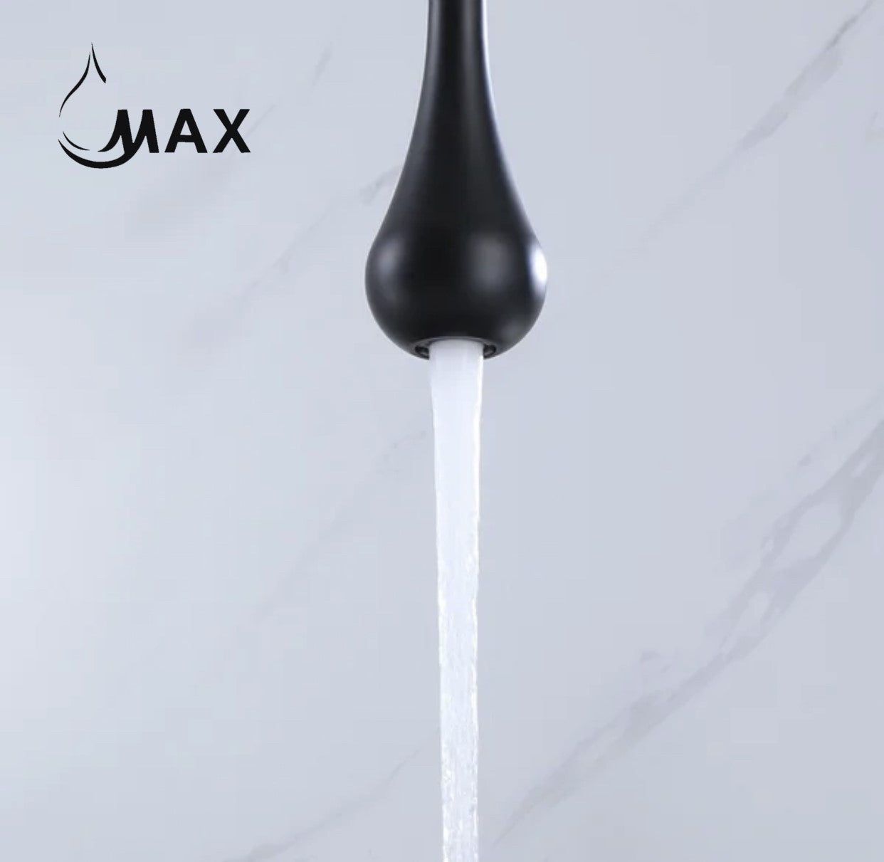 MAX Faucets Smart Touchless Ceiling-Mounted Bathroom Faucet – Matte Black Finish