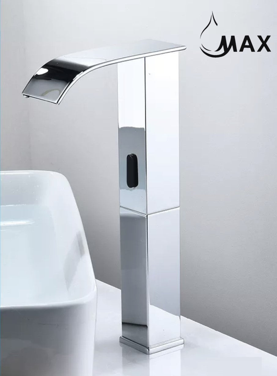 MAX Faucets touchless vessel bathroom faucet in polished chrome