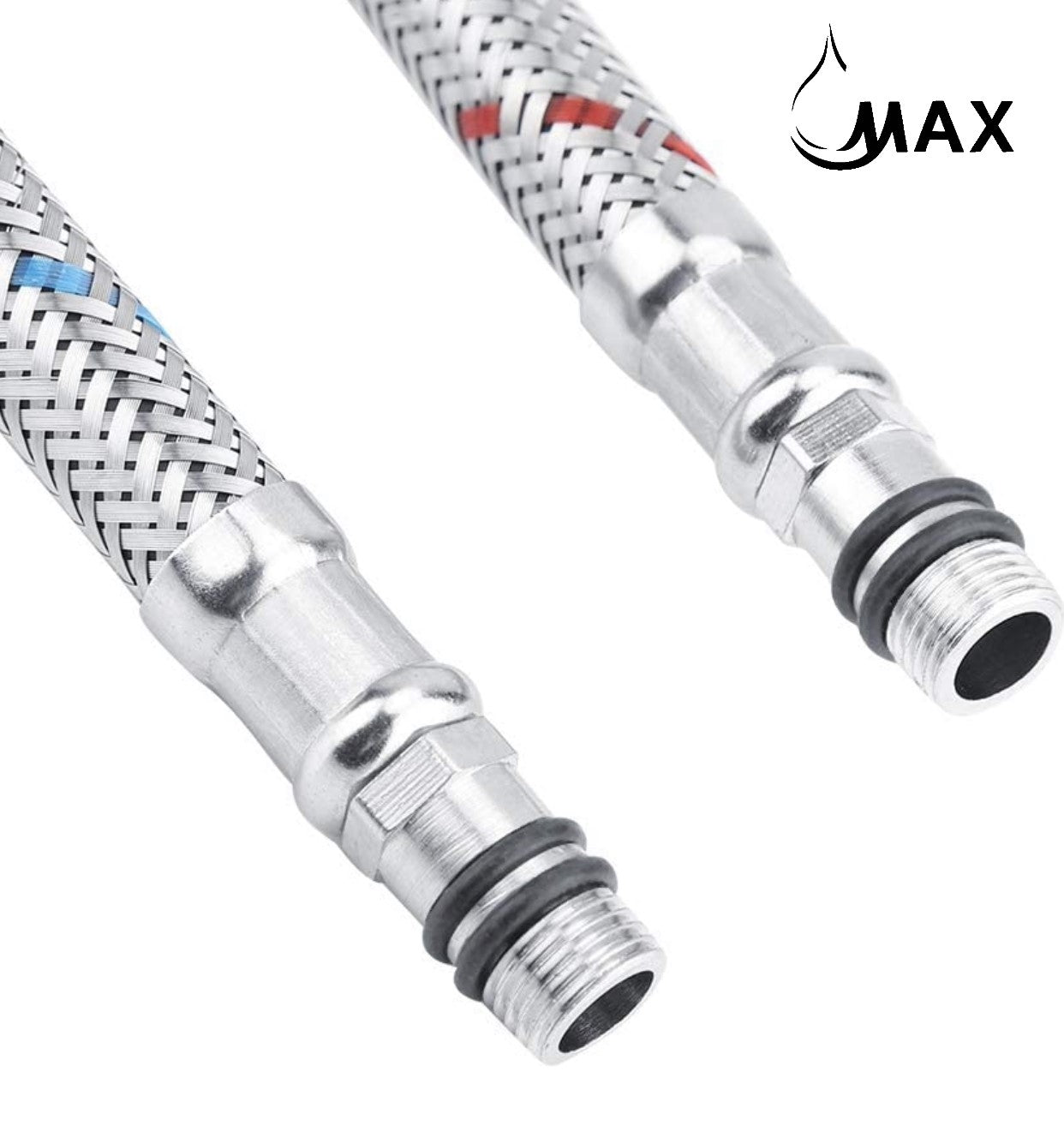 Braided Stainless Steel Water Supply Hoses Faucet Connector 31" Length 8MM Male, 9/16 Inches Female