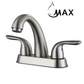 Bathroom Faucet Two Handle Commercial Widespread Brushed Nickel