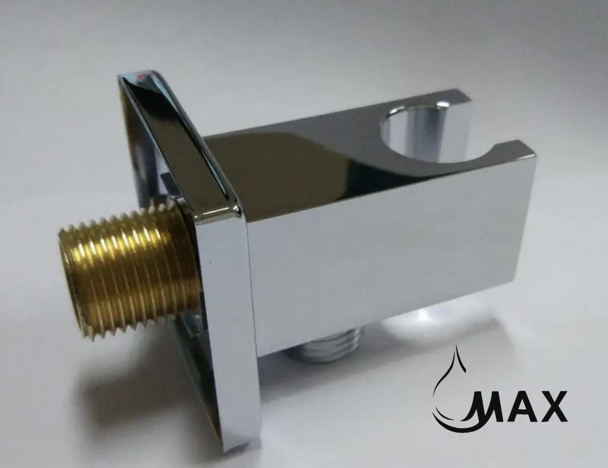 Shower Outlet Elbow With Holder Wall Mounted Chrome Finish