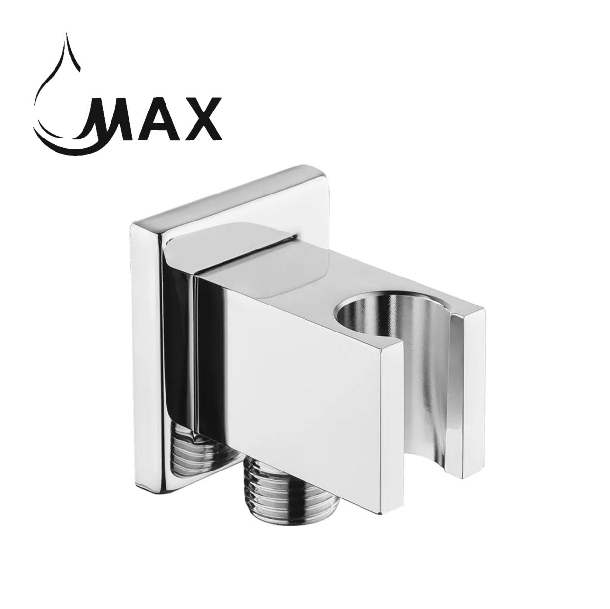 Shower Outlet Elbow With Holder Wall Mounted Chrome Finish