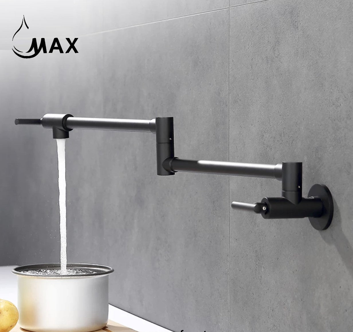 Pot Filler Faucet Double Handle Commercial Wall Mounted 26" With Accessories Matte Black Finish
SKU: PF-12407-MB