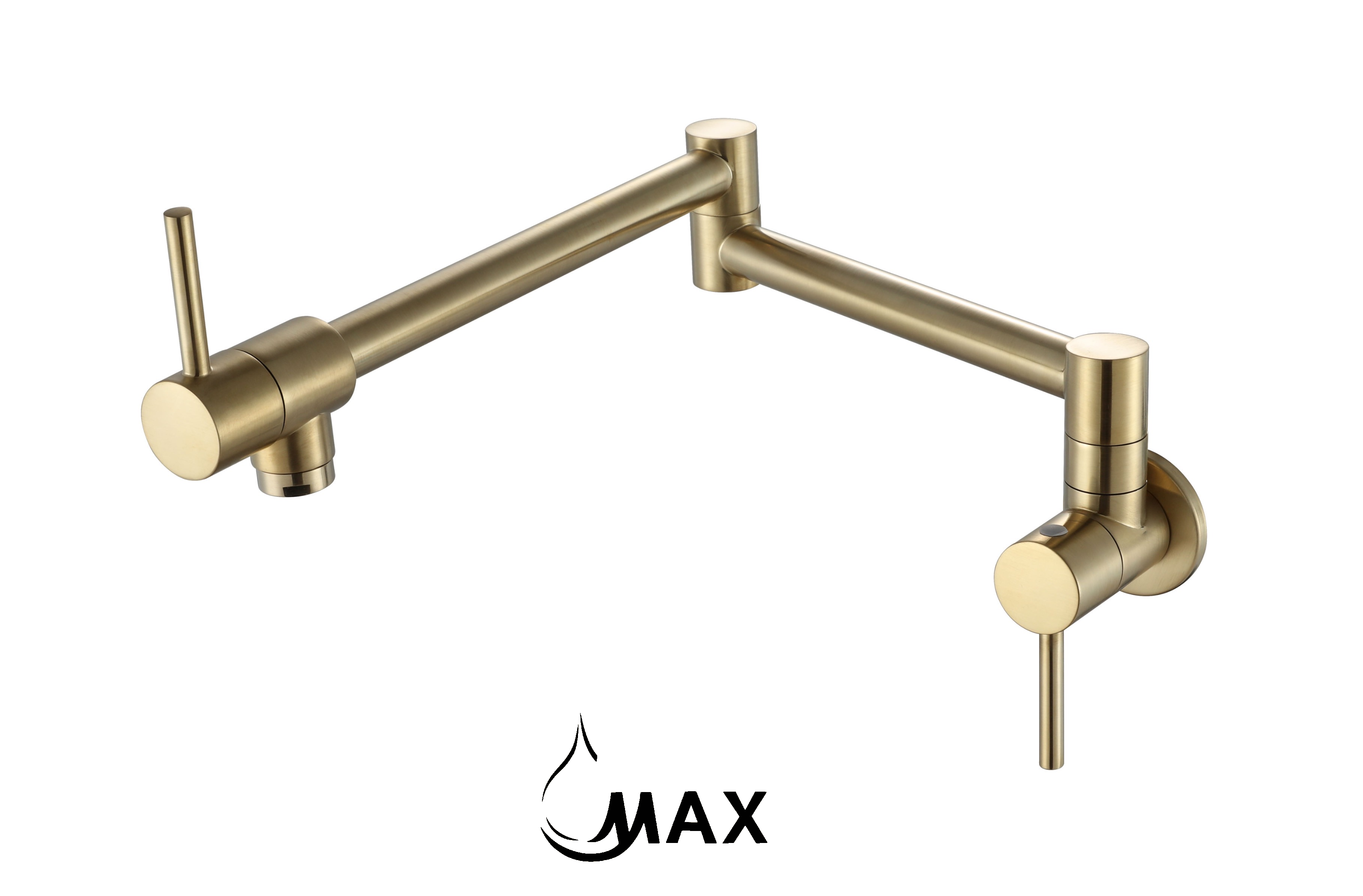 Pot Filler Faucet Double Handle Modern Contemporary Wall Mounted 20" With Accessories Brushed Gold Finish
SKU: PF-1976-BG