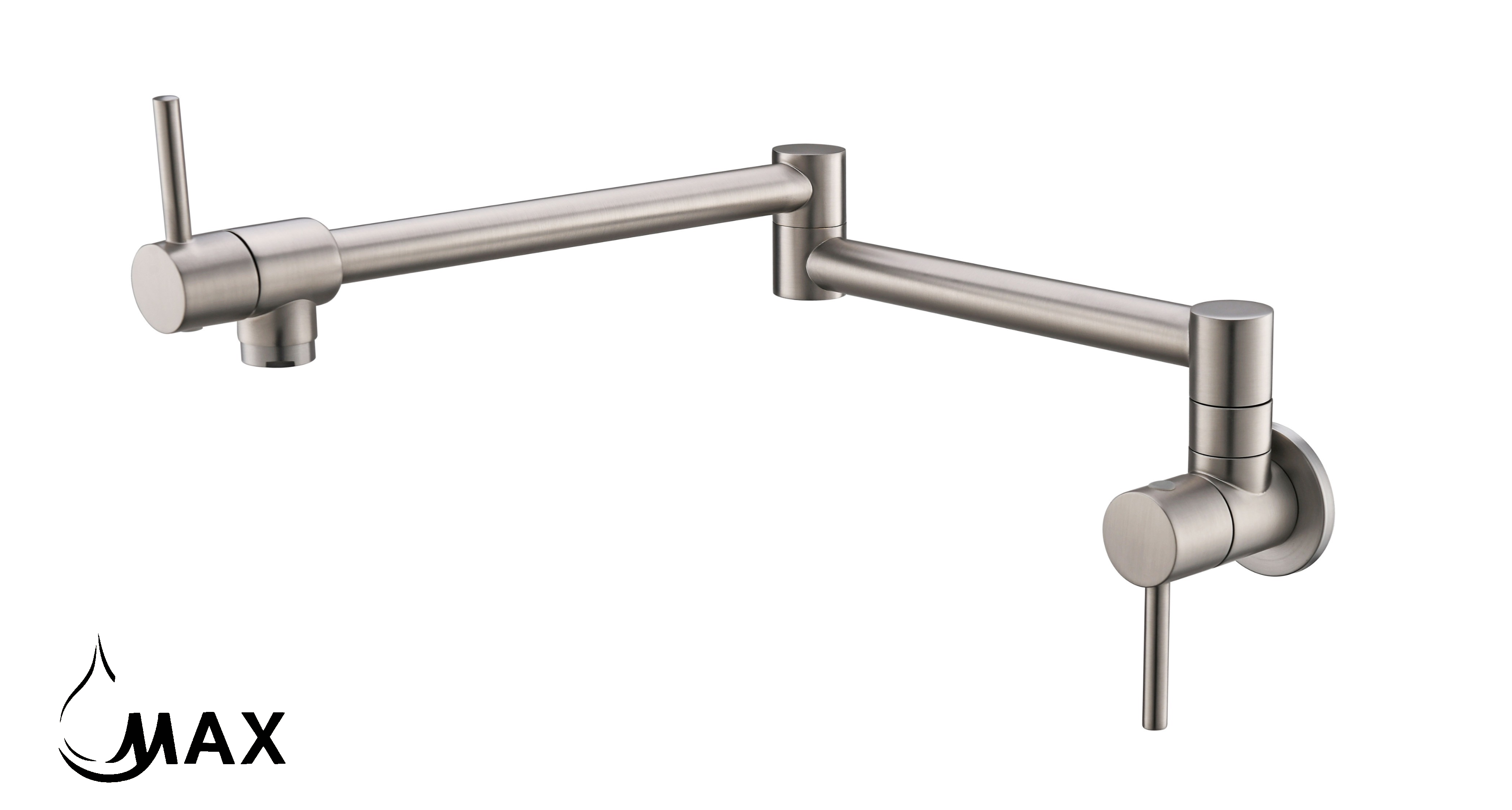 Pot Filler Faucet Double Handle Modern Contemporary Wall Mounted 20" With Accessories Brushed Nickel Finish
SKU: PF-1976-BN