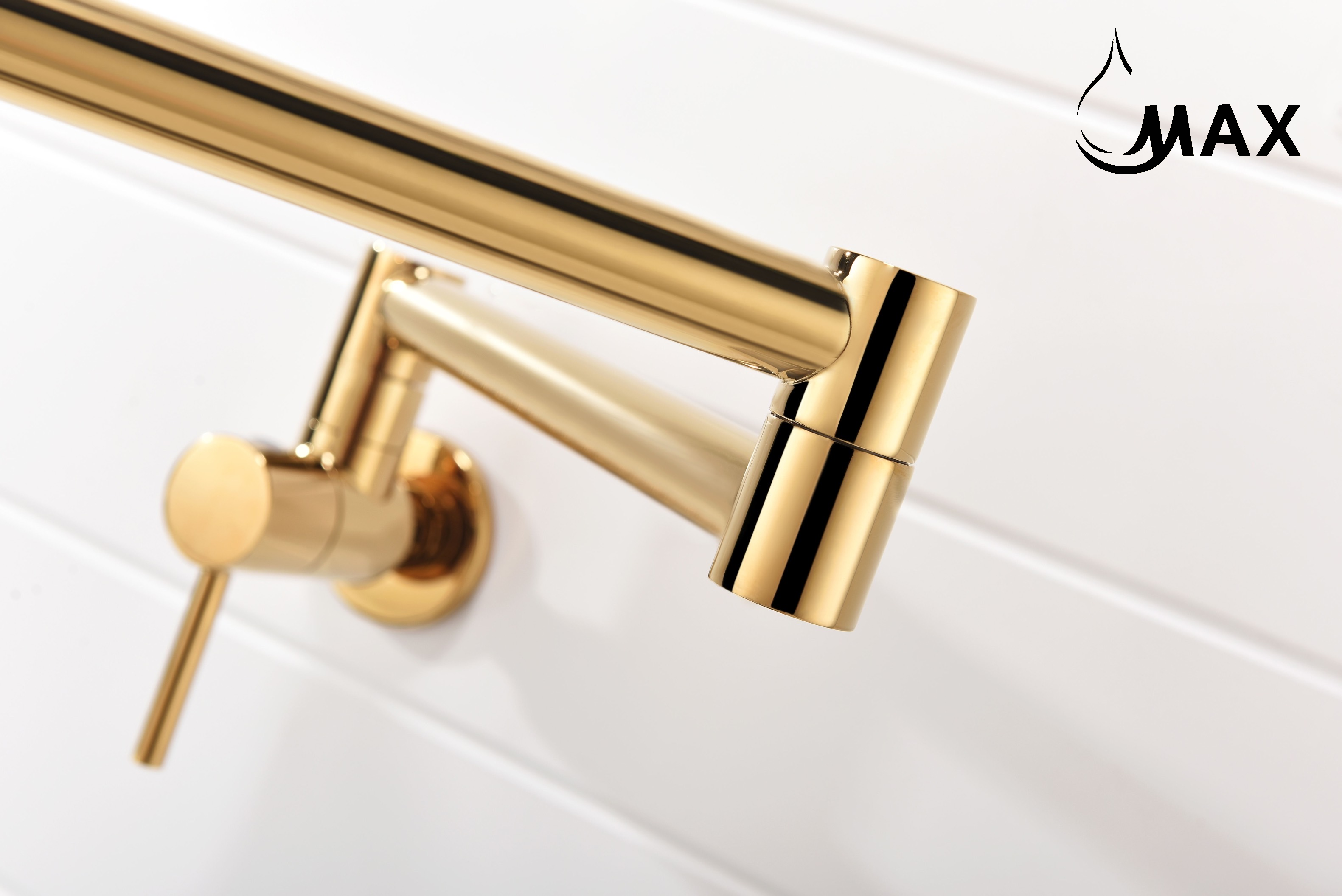 Pot Filler Faucet Double Handle Modern Contemporary Wall Mounted 20" With Accessories Shiny Gold Finish
SKU: PF-1976-SG