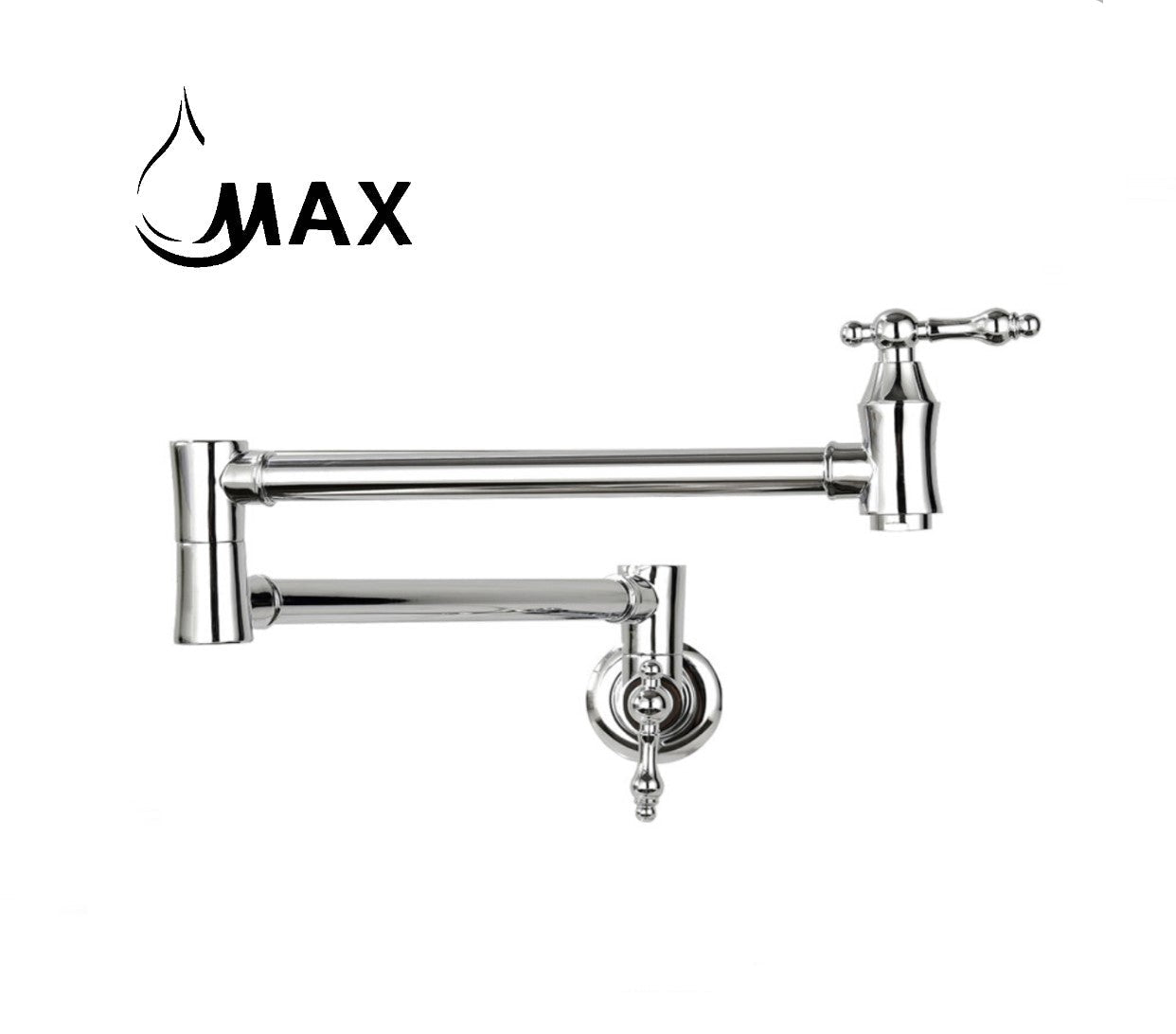 Pot Filler Faucet Double Handle Traditional Wall Mounted 27" With Accessories Chrome Finish
SKU: PF-2004-C