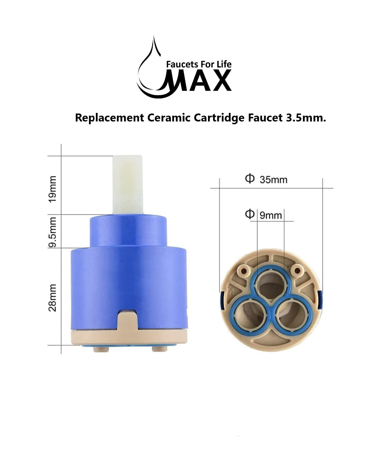 Replacement Ceramic Cartridge Faucet 350MM M-1335MM-HC