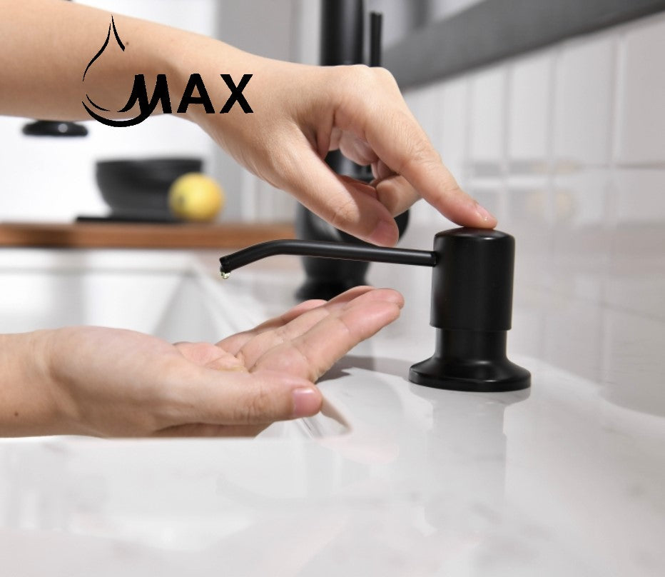 Soap & Lotion Dispenser – Matte Black Finish | MAX Faucets-MP-12111-MB