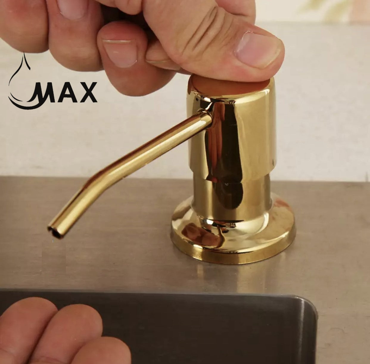 Soap & Lotion Dispenser – Shiny Gold Finish | MAX Faucets MP-12111-G