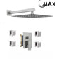Wall Shower System Set Two Functions With 4 Body Jets Brushed Nickel Finish