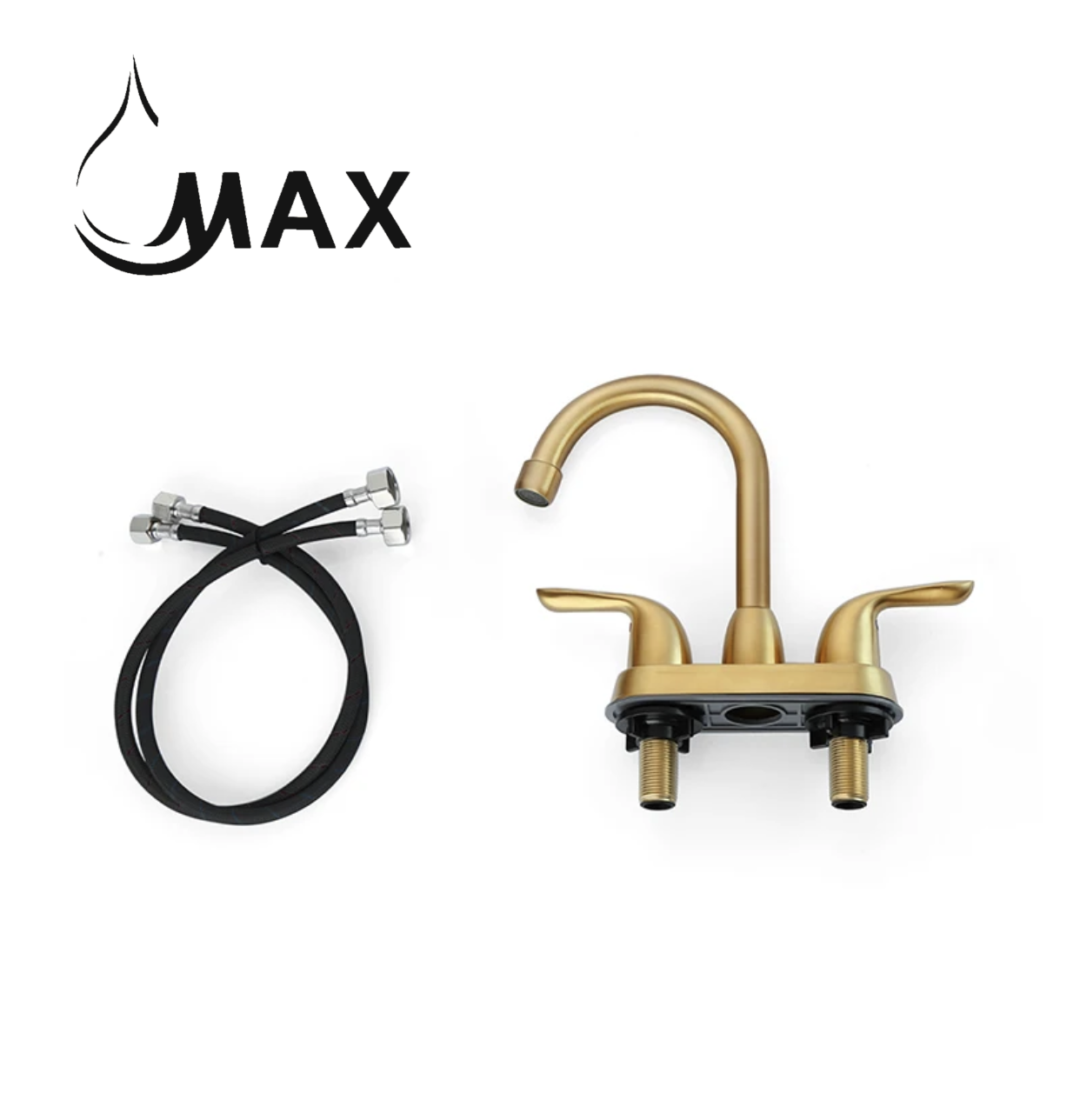 Bathroom Faucet Two Handle Commercial Widespread Brushed Gold