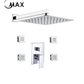 Wall Shower System Set Two Function With 4 Body Jets Chrome Finish