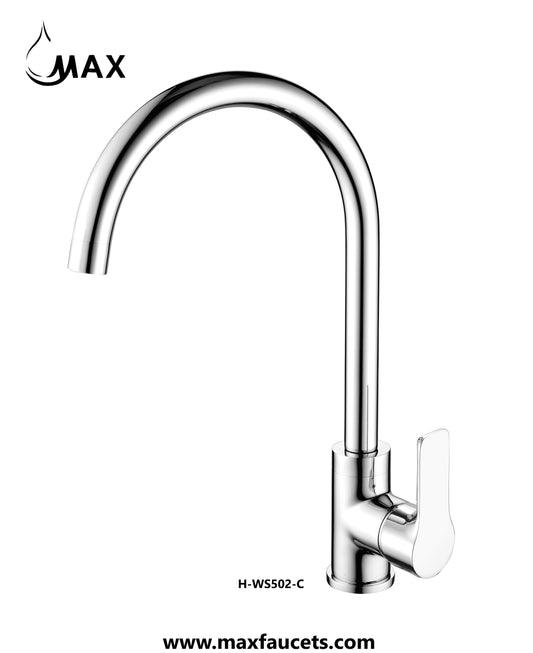 Swivel Kitchen Faucet Single Handle 14" Chrome Finish