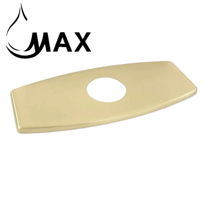 Luxury brushed gold deck plate for single-hole bathroom faucet